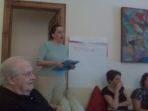 Brigid leads our local OFA chapter meeting 5/31/09